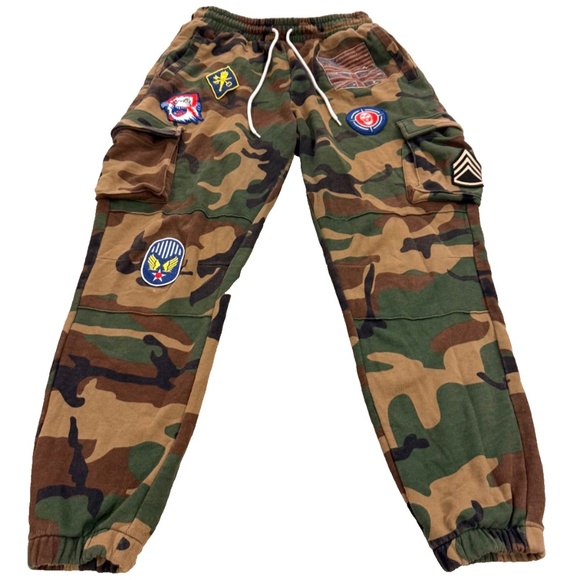 REASON The Patches Men's Camo Cargo Sweatpants with Pockets Size XL - Picture 1 of 9